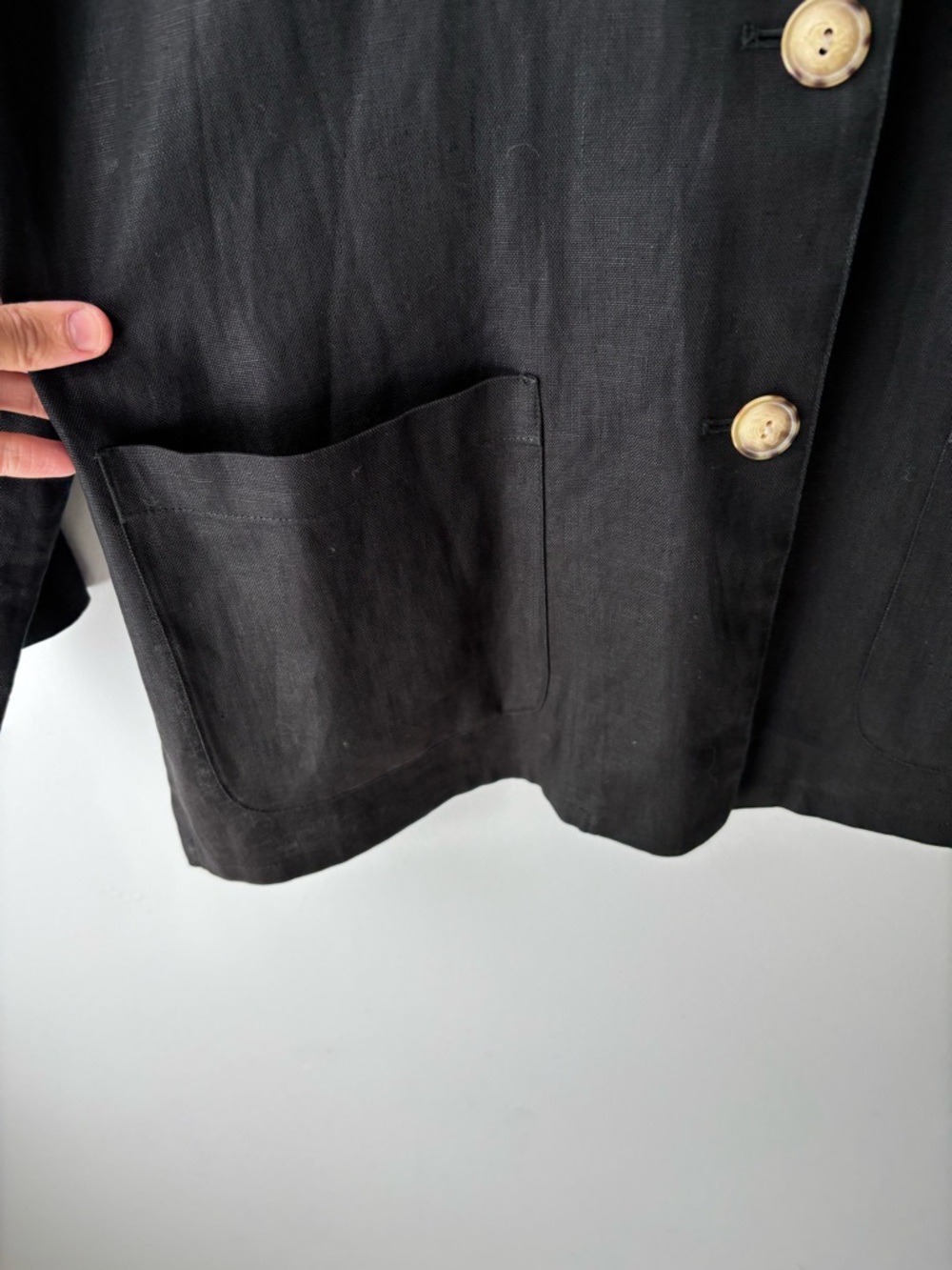 Vintage Talbots 100% Linen Blazer Jacket Size 6 Medium Minimalist Classic - Picture 6 of 11